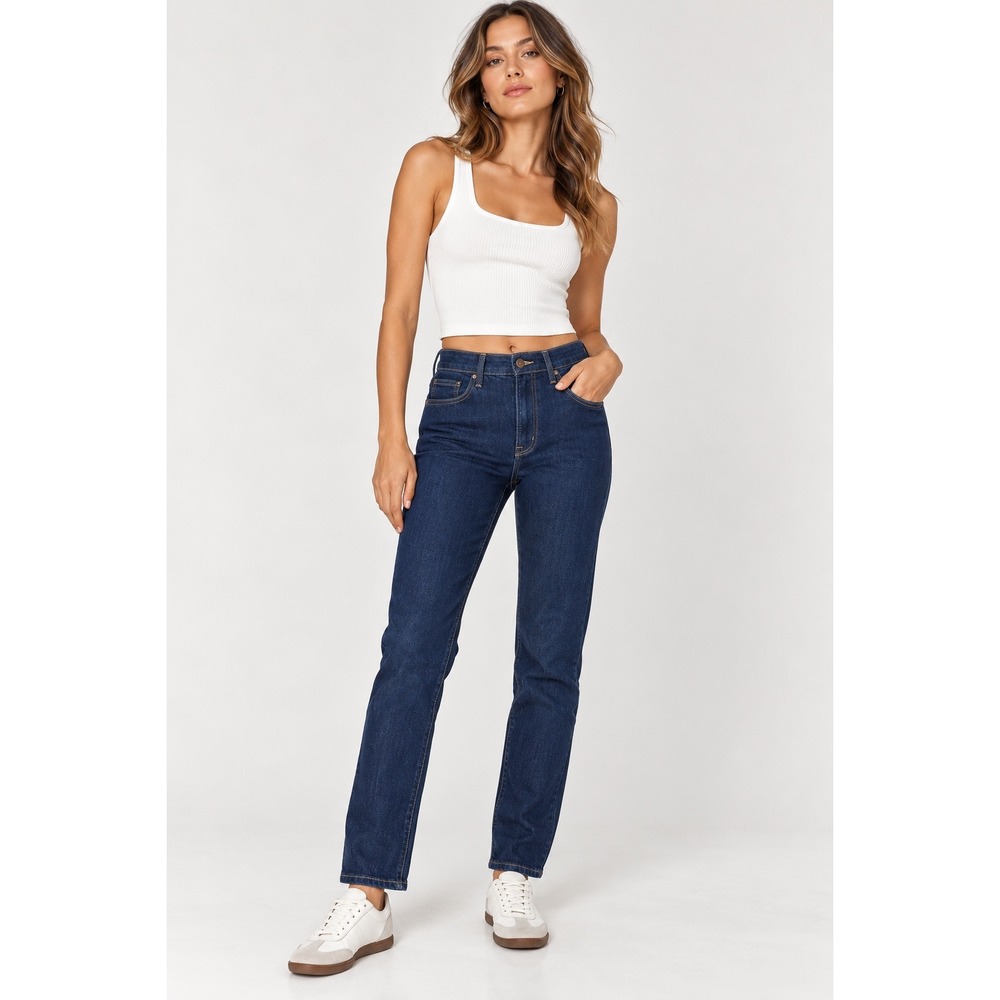 Old Navy Womens Wow Straight Jeans Size 12 Dark Wash High Rise Denim Everyday